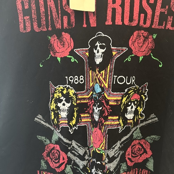 Brand new black cotton Guns n Roses rock band tee, women’s small - Picture 4 of 6